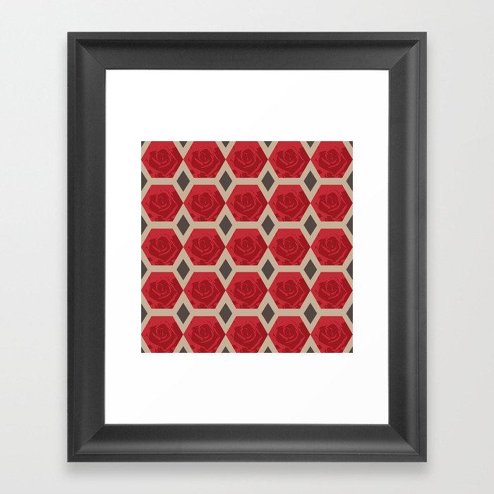 Rose Pattern I Framed Art Print