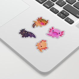 Happy axolotl - dark Sticker