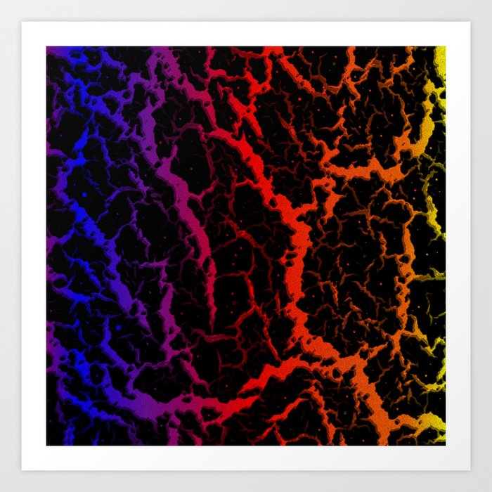 Cracked Space Lava - Heat PBROY Art Print