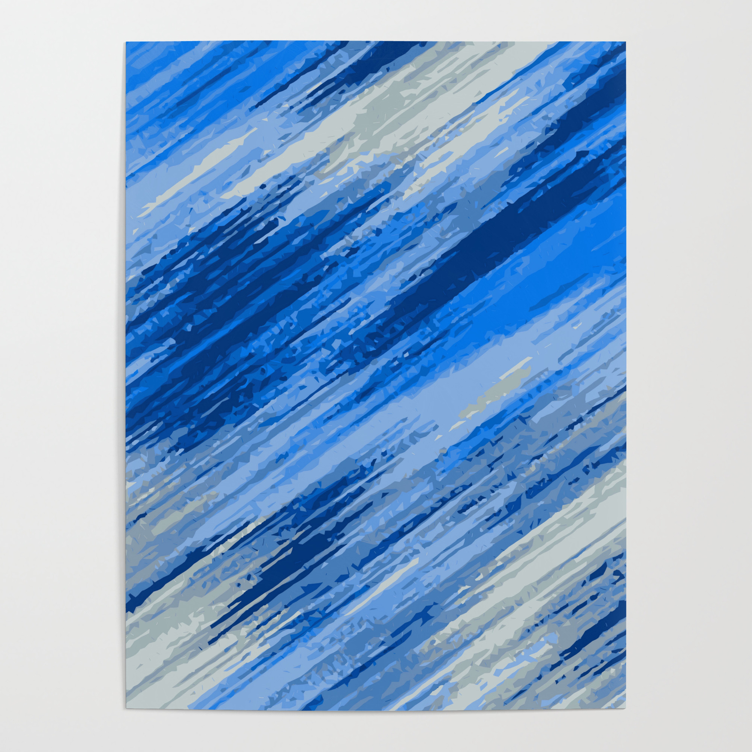 blue and dark blue painting abstract with grey background Poster by TimLA |  Society6