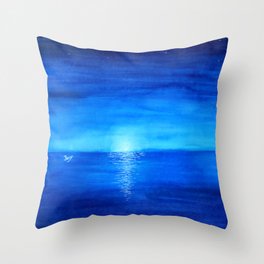 Blue Moon Throw Pillow