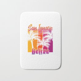 San Ignacio Belize Bath Mat | Sunset, Sanignacio, Graphicdesign, Vintage, Belize, Sanignaciobelize 