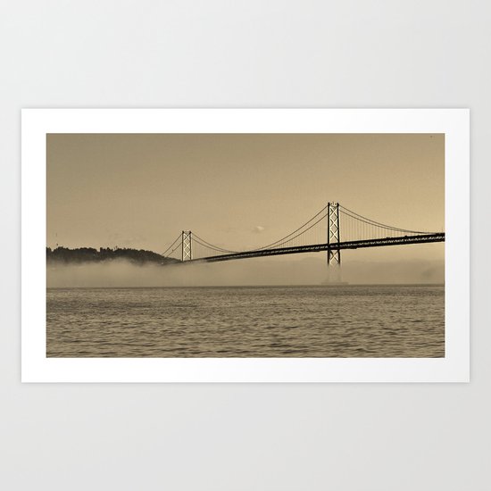Foggy Bay Art Print