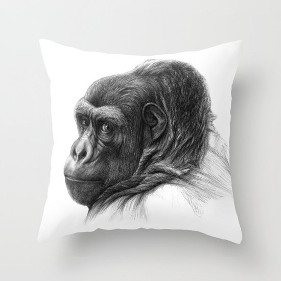 Gorilla G038b schukina Throw Pillow