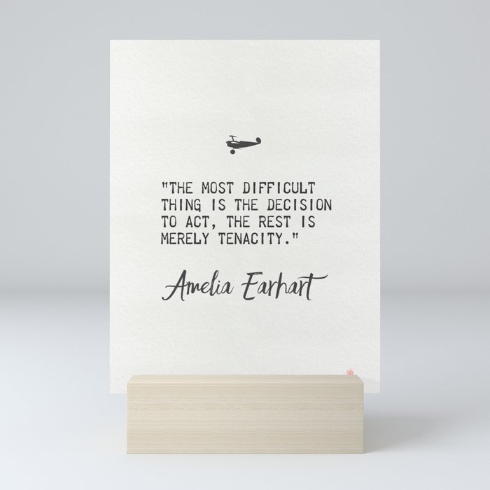 Amelia Earhart Growth Quotes Mini Art Print