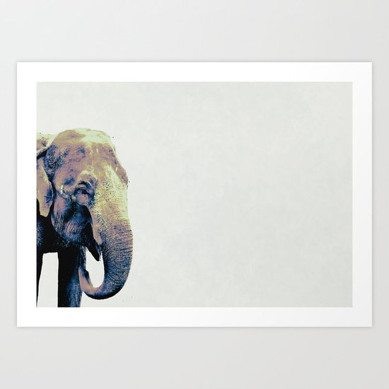 "E" Is For Eventually : The Elephant Never Forgets Art Print