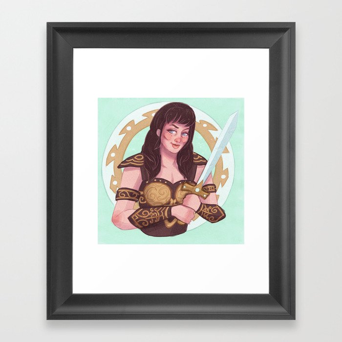 Xena Warrior Princess Framed Art Print By Littleredfox Society6