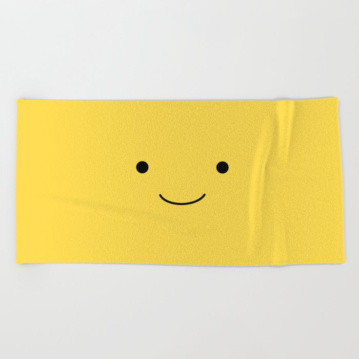 Happy 2 yellow  Beach Towel