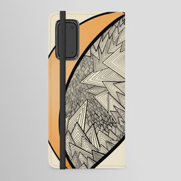 spiky orange Android Wallet Case