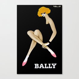 Advertising Vintage Poster - Bally by Bernard Villemot - Advertising Vintage Poster French Canvas Print