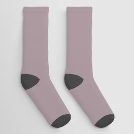 Mid-tone Dusty Violet Purple Solid Color PPG Gothic Amethyst PPG1046-5 - All One Single Hue Colour Socks