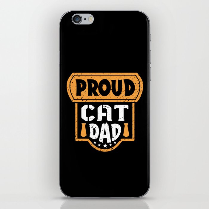 Proud Cat Dad Father's Day iPhone Skin