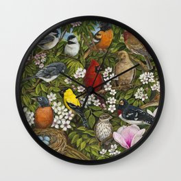 Garden Birds Wall Clock