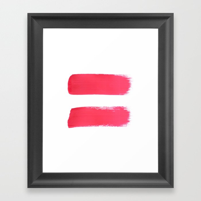 One human kind - Pink Equality Framed Art Print