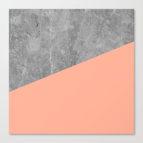 Geometry 101 Sweet Peach Pink Canvas Print