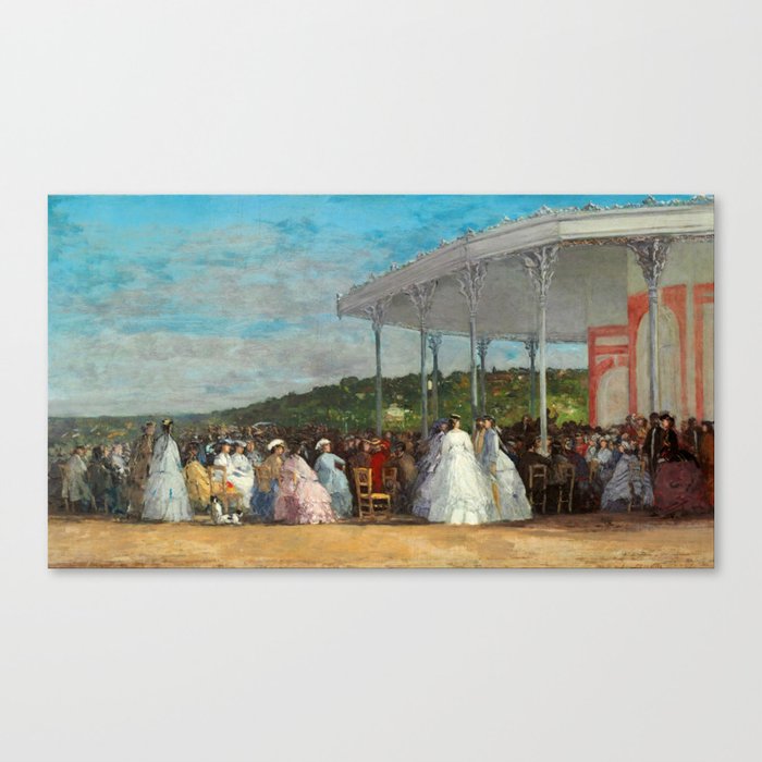 Concert at the Casino of Deauville, 1865 by Eugene Boudin Canvas Print