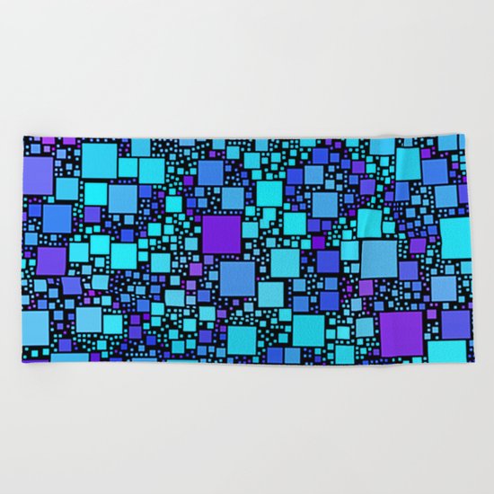 Post It Blue Beach Towel