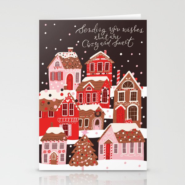 Gingerbread Village Stationery Cards