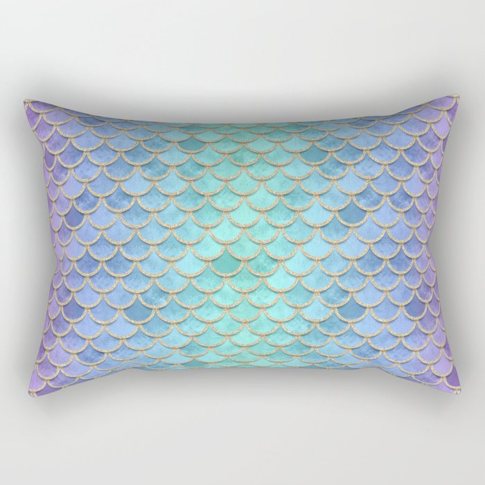 Baby Mermaid Scales 01 Rectangular Pillow