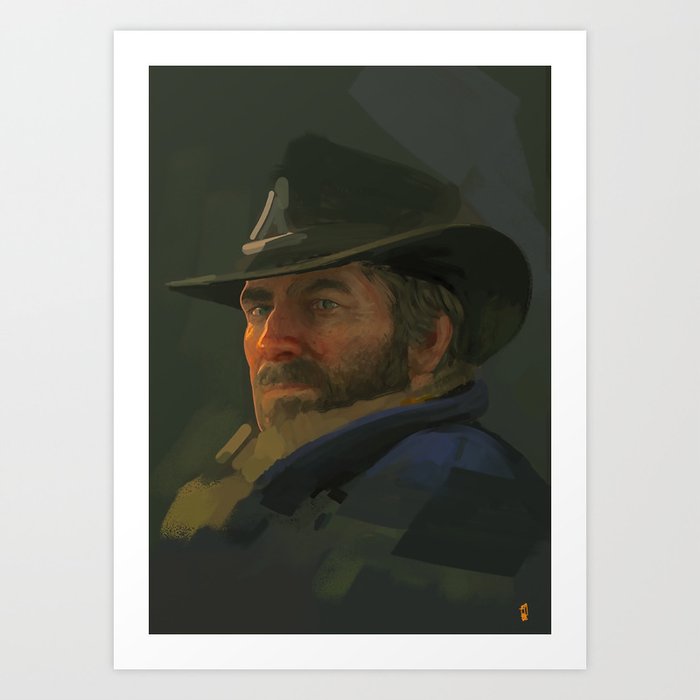 Arthur Morgan Art Print By Mtlt1993 Society6 Arthur morgan fan art tumblr posts tumbral com. arthur morgan art print by mtlt1993