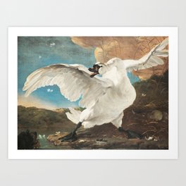 Jan Asselijn The Threatened Swan Painting Art Print Art Print