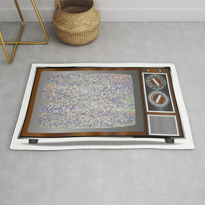 Old Television Static Rug