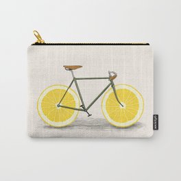 Zest Carry-All Pouch | Fun, Vintage, Bicycle, Watercolor, Ink, Yellow, Concept, Summer, Digital, Pop Art 