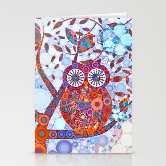 If Klimt Painted An Owl :) Owls are darling birds! Stationery Cards