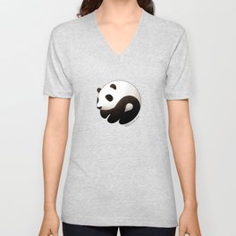 Panda yin-yang Unisex V-Neck