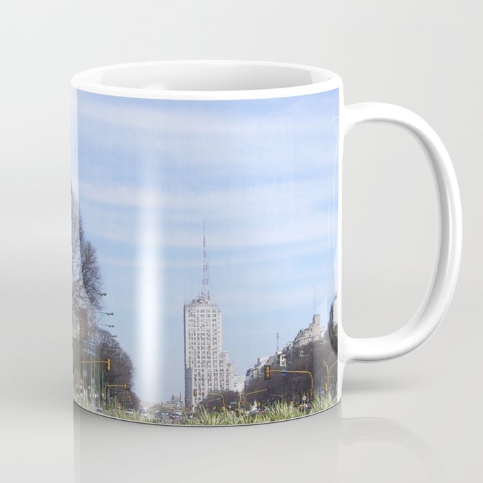 Argentina Photography - Side Walk Under The Blue Sky In Buenos Aires Coffee Mug