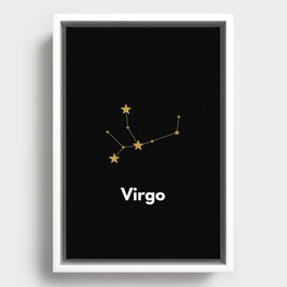 Virgo, Virgo Sign, Black Framed Canvas