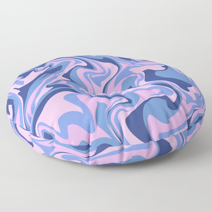 marbled peace_pinks blues Floor Pillow