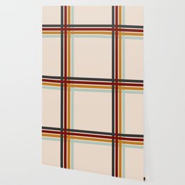 Colored Retro Cross Stripes Wallpaper