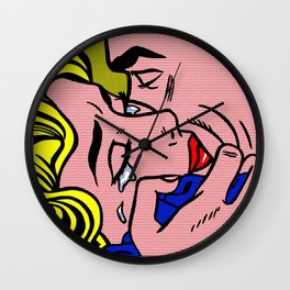 Roy Lichtenstein - The Kiss V Wall Clock