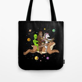 Cryptid Space Adventure Tote Bag