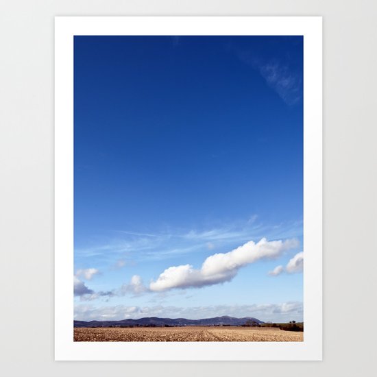 with a sky blue sky... Art Print