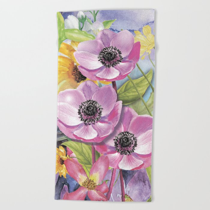 Macro Flower #18 Beach Towel