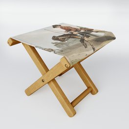 19th century in Yorkshire life man on a horse Folding Stool