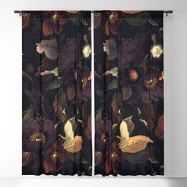Vintage & Shabby Chic - Flowers at Night Blackout Curtain