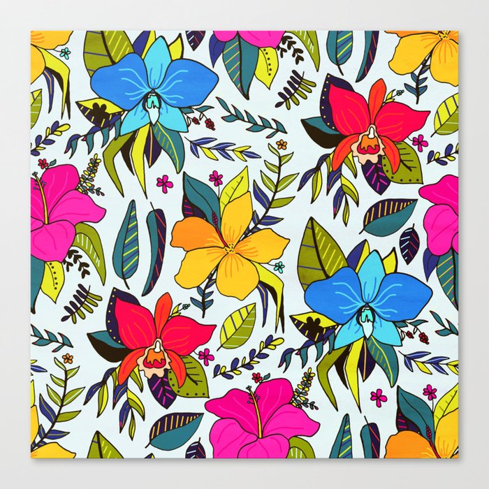 Tropical Floral Canvas Print
