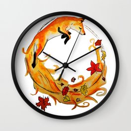 Circle of fox Wall Clock