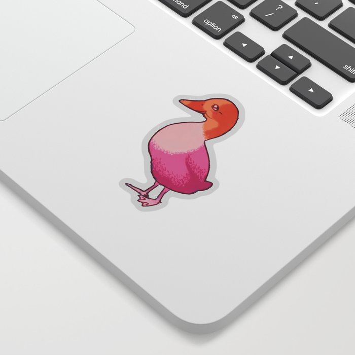 lesbian duck pride Sticker