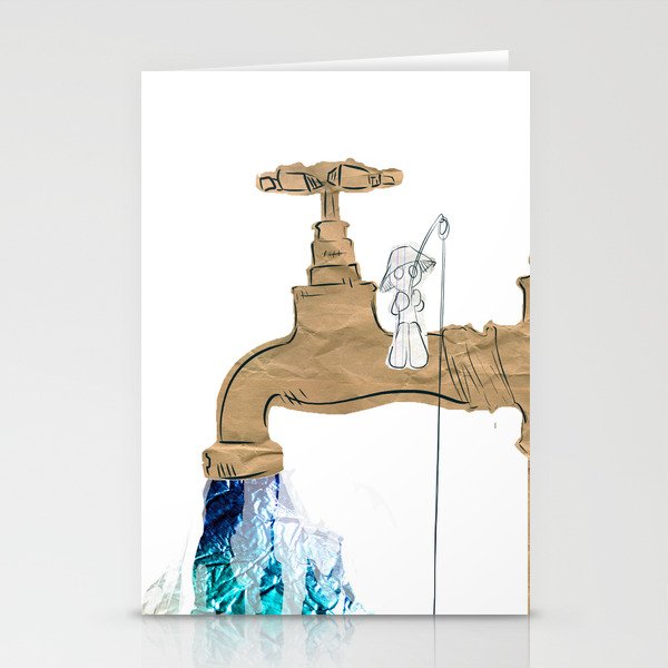 Paper Faucet Stationery Cards