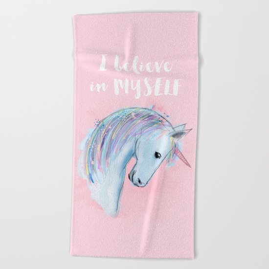 I believe in MYSELF Beach Towel