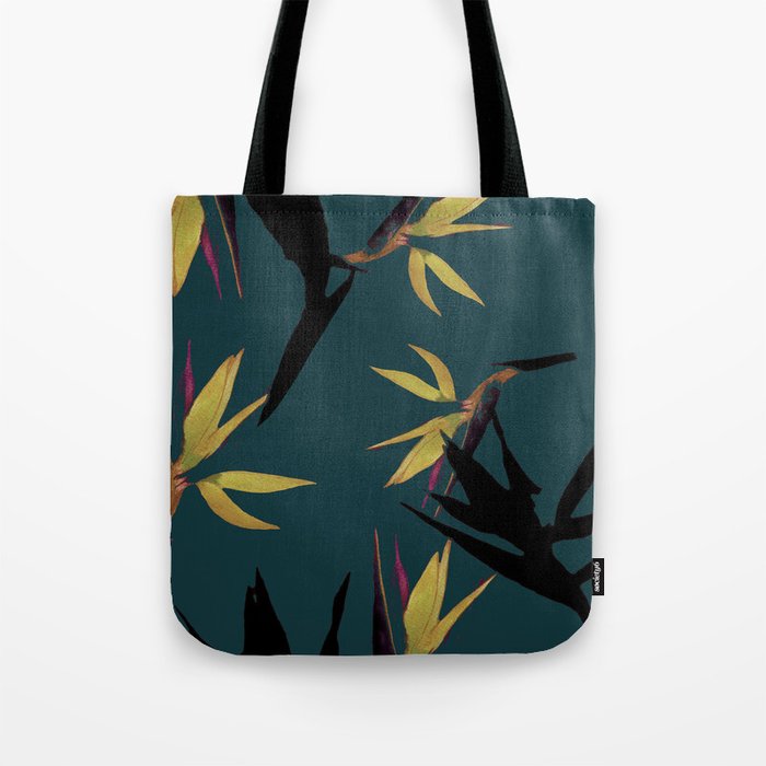 Fall print in forest green and mustard (also available in navy and blue) Tote Bag