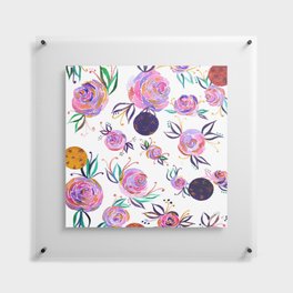 Iluminated roses - The Violet Light Collection Floating Acrylic Print
