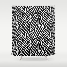 Zebra Stripes Scribble Shower Curtain