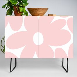 Retro Daisy Flowers in Blush Pink #1 #floral #pattern #decor #art #society6 Credenza