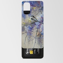 Long Tailed Tit on Wisteria Android Card Case