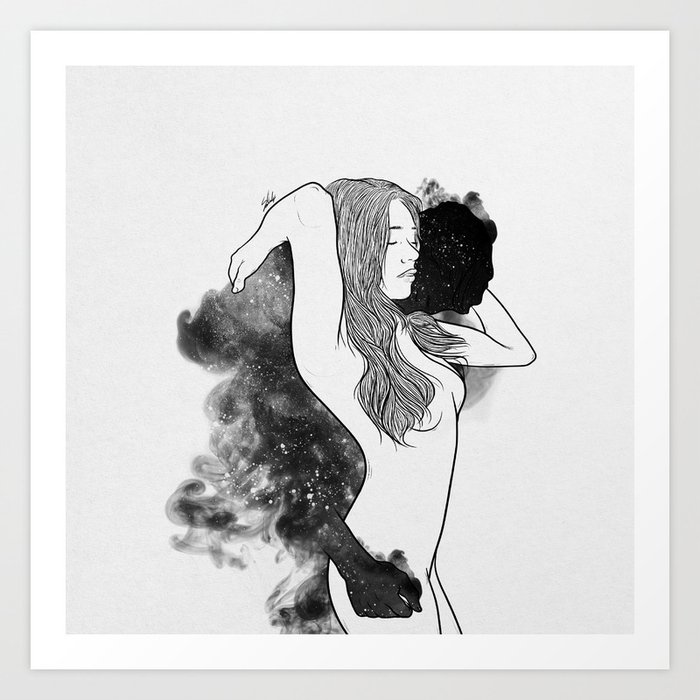The courage of deeply love. Art Print